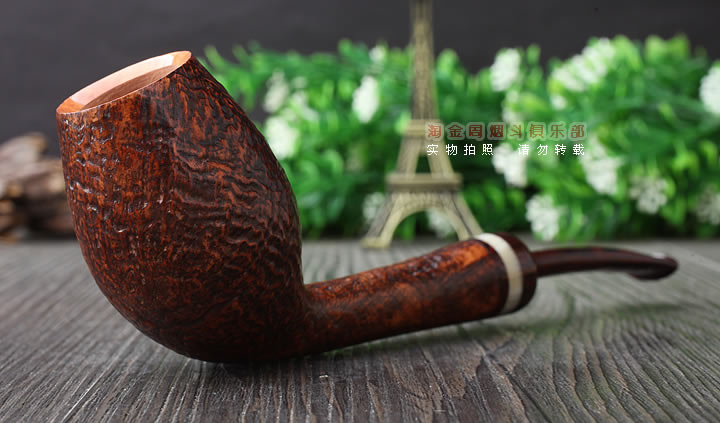 原装进口 法国CHACOM CC石楠木烟斗 2016年度麻面限量斗-1