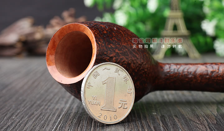 原装进口 法国CHACOM CC石楠木烟斗 2016年度麻面限量斗-5