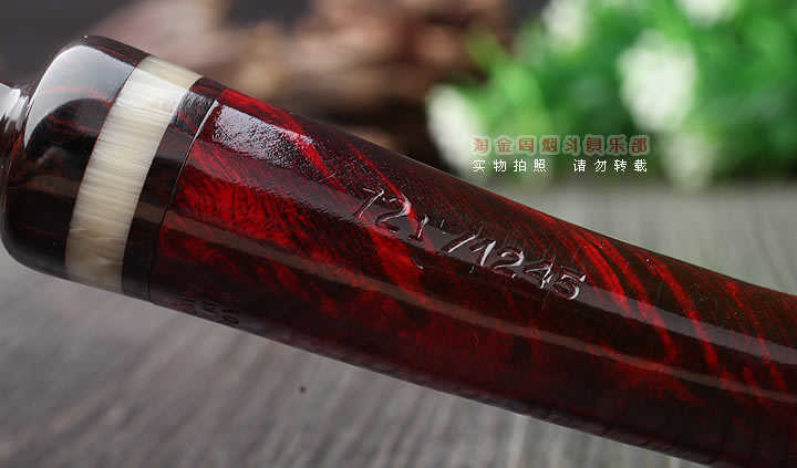 原装进口 法国CHACOM CC石楠木烟斗 2016年度红色光面限量斗-8