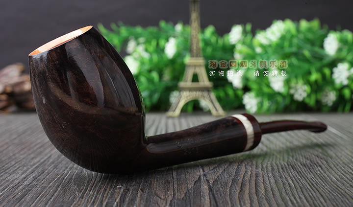 原装进口 法国CHACOM CC石楠木烟斗 2016年度棕色光面限量斗-1