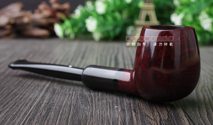 英国Dunhill 登喜路石楠木烟斗BRUYERE 牛角圈3101-2