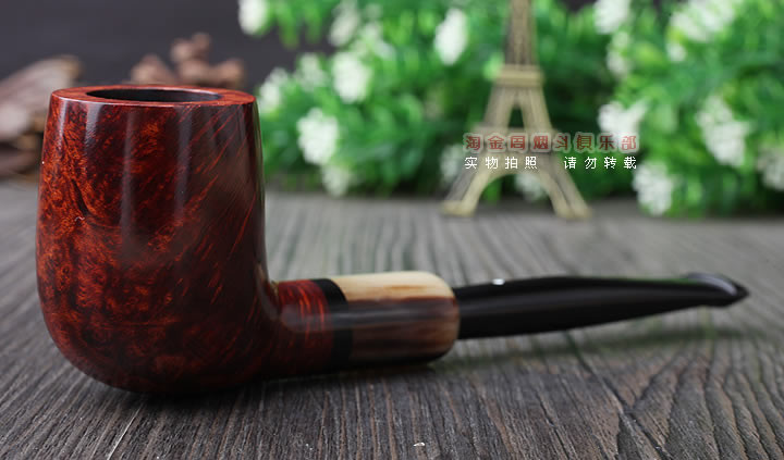 英国Dunhill AMBER ROOT登喜路石楠木烟斗 琥珀根 牛角圈3103-1