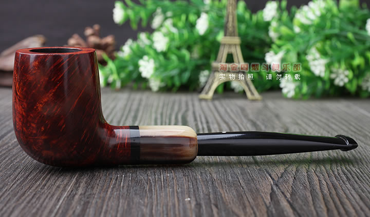 英国Dunhill AMBER ROOT登喜路石楠木烟斗 琥珀根 牛角圈3103-3