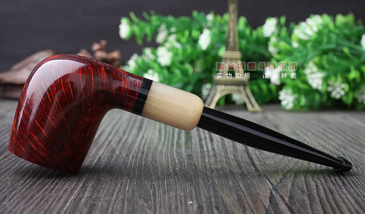 英国Dunhill AMBER ROOT登喜路石楠木烟斗 琥珀根 牛角圈3103-4
