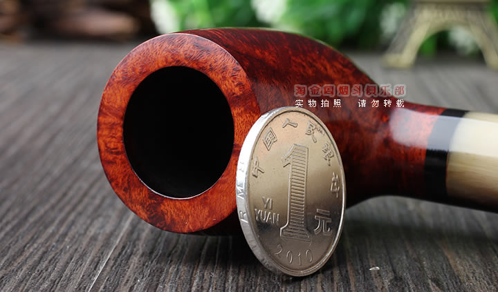 英国Dunhill AMBER ROOT登喜路石楠木烟斗 琥珀根 牛角圈3103-5