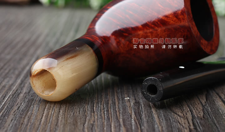 英国Dunhill AMBER ROOT登喜路石楠木烟斗 琥珀根 牛角圈3103-6