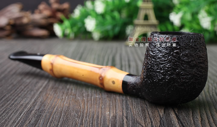 淘金周 英国Dunhill登喜路石楠木烟斗 5件套贝壳喷砂竹节3101-2