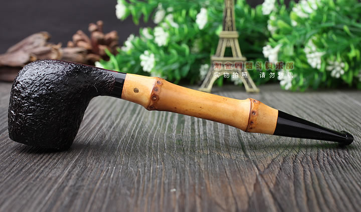 淘金周 英国Dunhill登喜路石楠木烟斗 5件套贝壳喷砂竹节3101-4