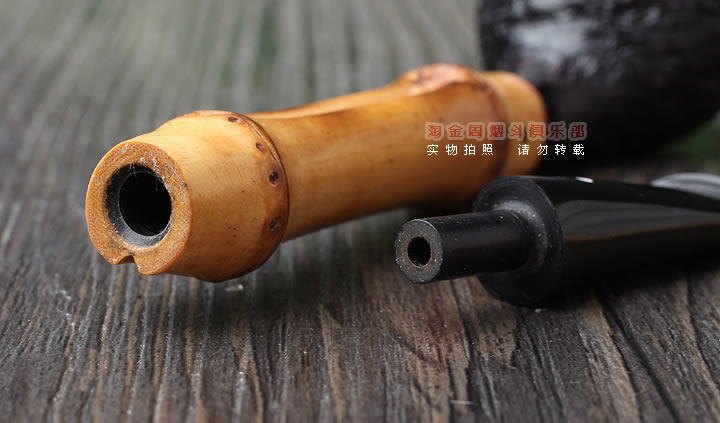 淘金周 英国Dunhill登喜路石楠木烟斗 5件套贝壳喷砂竹节3101-6