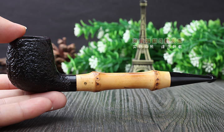 淘金周 英国Dunhill登喜路石楠木烟斗 5件套贝壳喷砂竹节3101-8