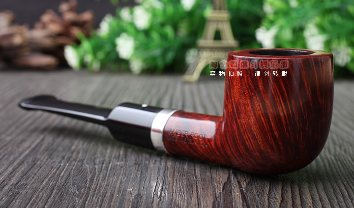英国Dunhill AMBER ROOT登喜路石楠木烟斗 琥珀根 银圈3206-2
