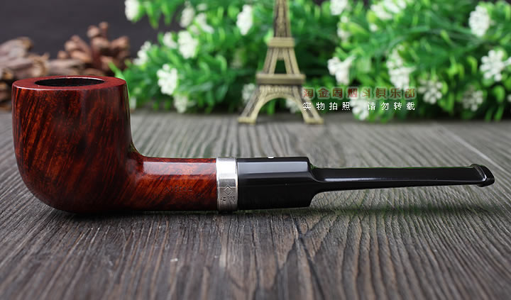 英国Dunhill AMBER ROOT登喜路石楠木烟斗 琥珀根 银圈3206-3