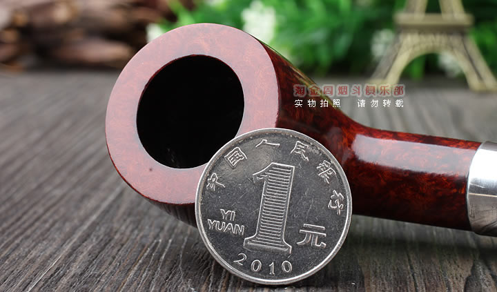 英国Dunhill AMBER ROOT登喜路石楠木烟斗 琥珀根 银圈3206-5