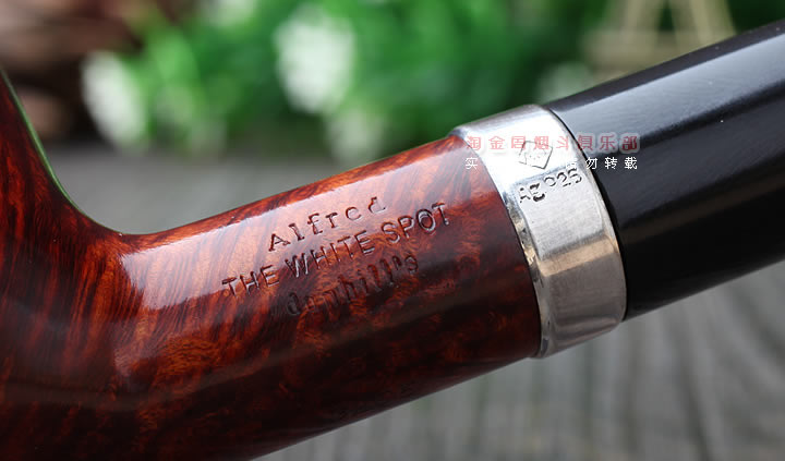 英国Dunhill AMBER ROOT登喜路石楠木烟斗 琥珀根 银圈3206-7