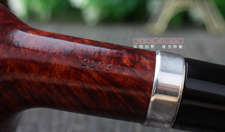英国Dunhill AMBER ROOT登喜路石楠木烟斗 琥珀根 银圈3206-9