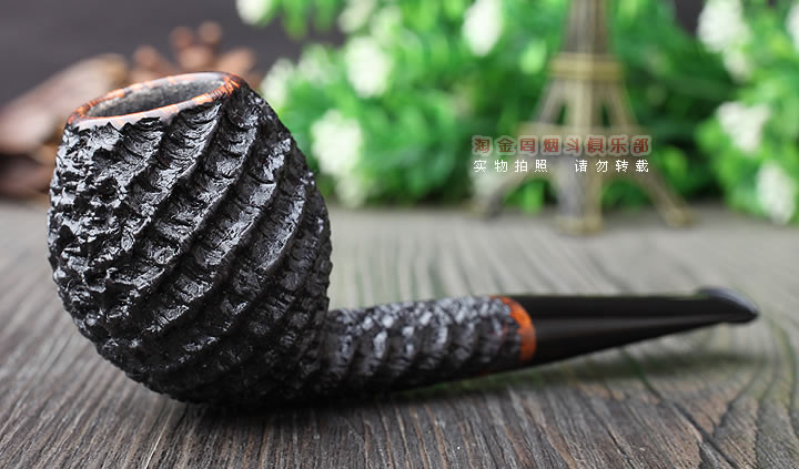 丹麦大师艾尔唐Tom Eltang石楠木手工烟斗 喷砂直斗02-1