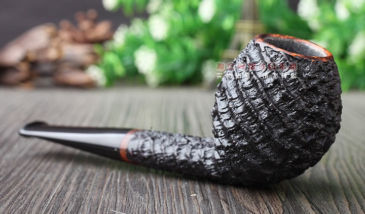 丹麦大师艾尔唐Tom Eltang石楠木手工烟斗 喷砂直斗02-2