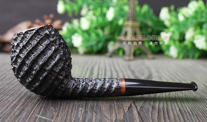 丹麦大师艾尔唐Tom Eltang石楠木手工烟斗 喷砂直斗02-3