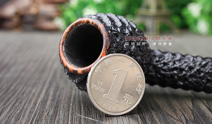 丹麦大师艾尔唐Tom Eltang石楠木手工烟斗 喷砂直斗02-5