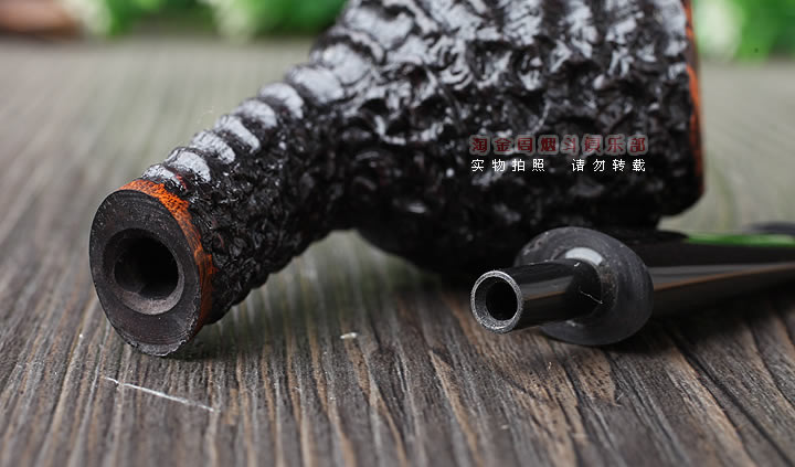 丹麦大师艾尔唐Tom Eltang石楠木手工烟斗 喷砂直斗02-6