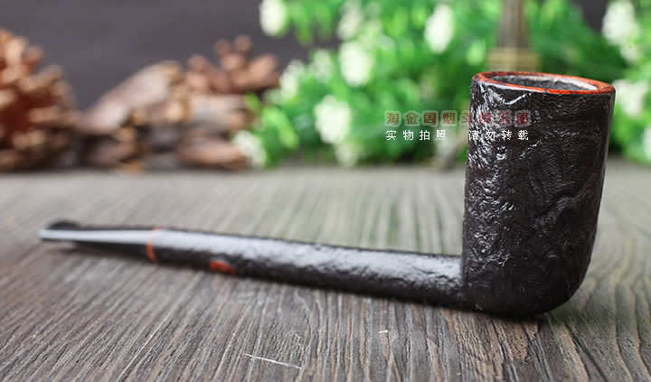 丹麦大师艾尔唐Tom Eltang石楠木手工烟斗 超细喷砂直斗-2