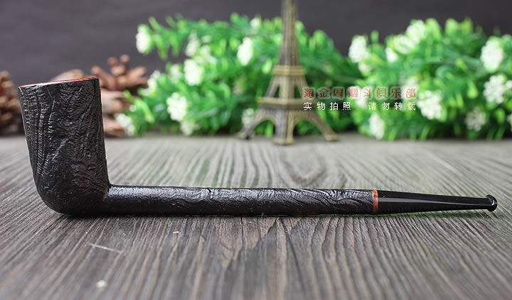 丹麦大师艾尔唐Tom Eltang石楠木手工烟斗 超细喷砂直斗-3