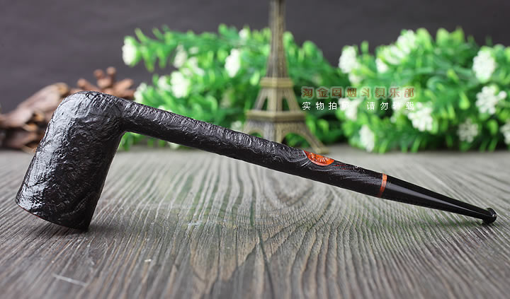 丹麦大师艾尔唐Tom Eltang石楠木手工烟斗 超细喷砂直斗-4