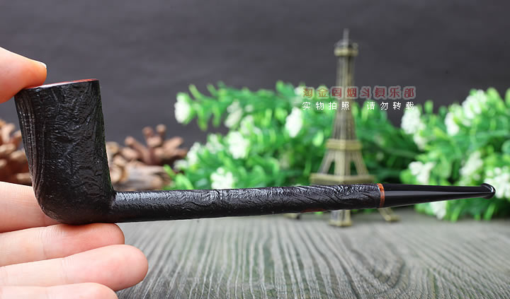 丹麦大师艾尔唐Tom Eltang石楠木手工烟斗 超细喷砂直斗-8
