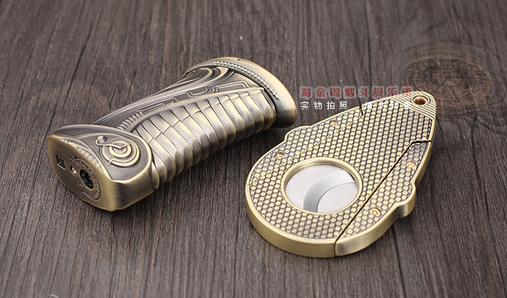 季风雪茄配件 雪茄剪打火机套装JF-TZ005B-2