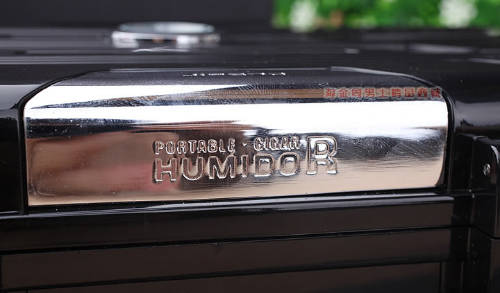 雪便携茄保湿盒 季风塑料10支黑色 户外密封防水雪茄盒含打孔器-10