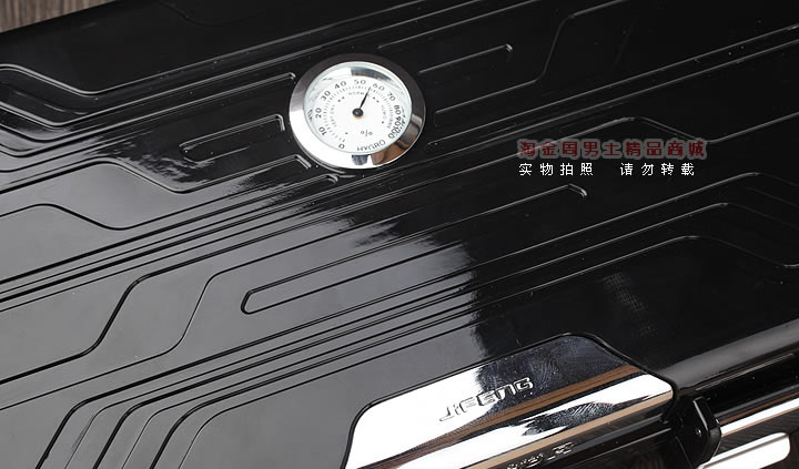 雪便携茄保湿盒 季风塑料10支黑色 户外密封防水雪茄盒含打孔器-11