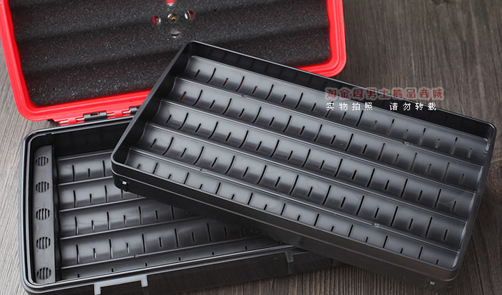 雪便携茄保湿盒 季风塑料10支红色 户外密封防水雪茄盒含打孔器-4