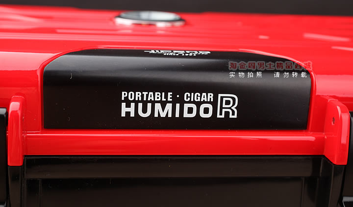 雪便携茄保湿盒 季风塑料10支红色 户外密封防水雪茄盒含打孔器-9