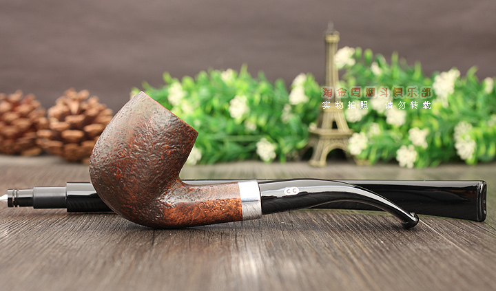 淘金周 法国CHACOM CC石楠木烟斗 5件套装IDEAL阅读斗双嘴 麻面42-3