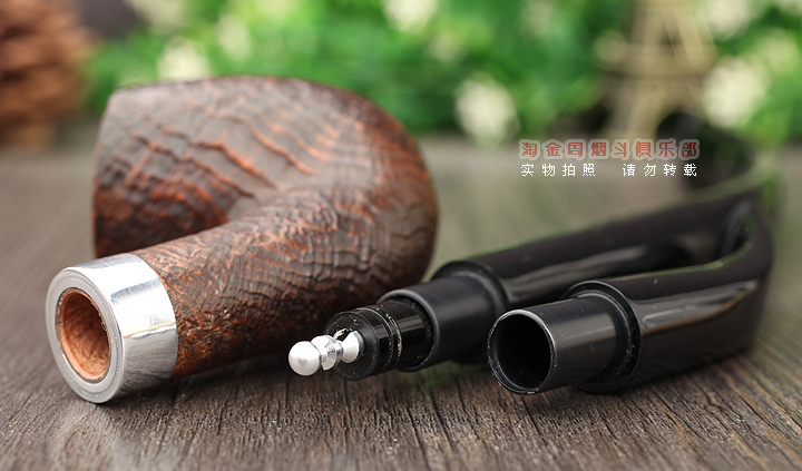 淘金周 法国CHACOM CC石楠木烟斗 5件套装IDEAL阅读斗双嘴 麻面42-6