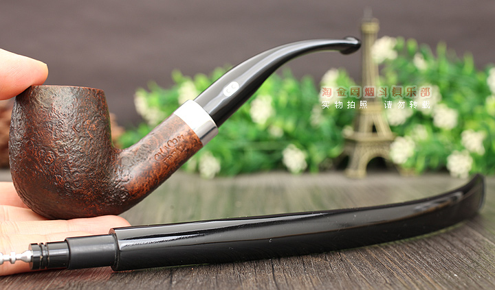 淘金周 法国CHACOM CC石楠木烟斗 5件套装IDEAL阅读斗双嘴 麻面42-8